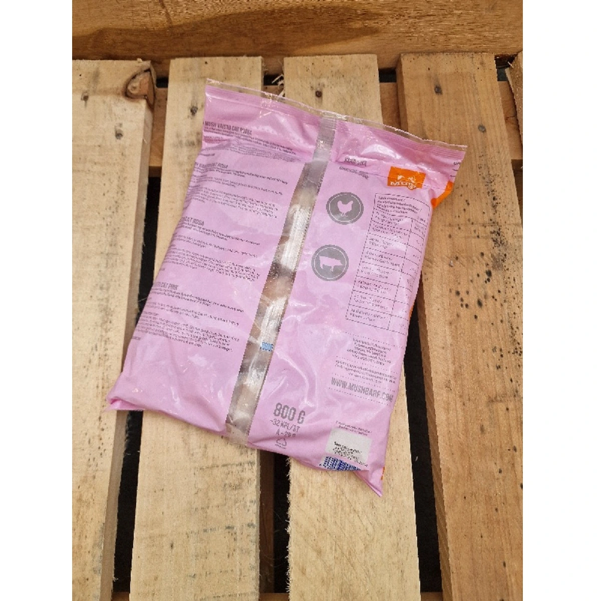 MUSH Vaisto kat Kylling Gris Pink 800 g